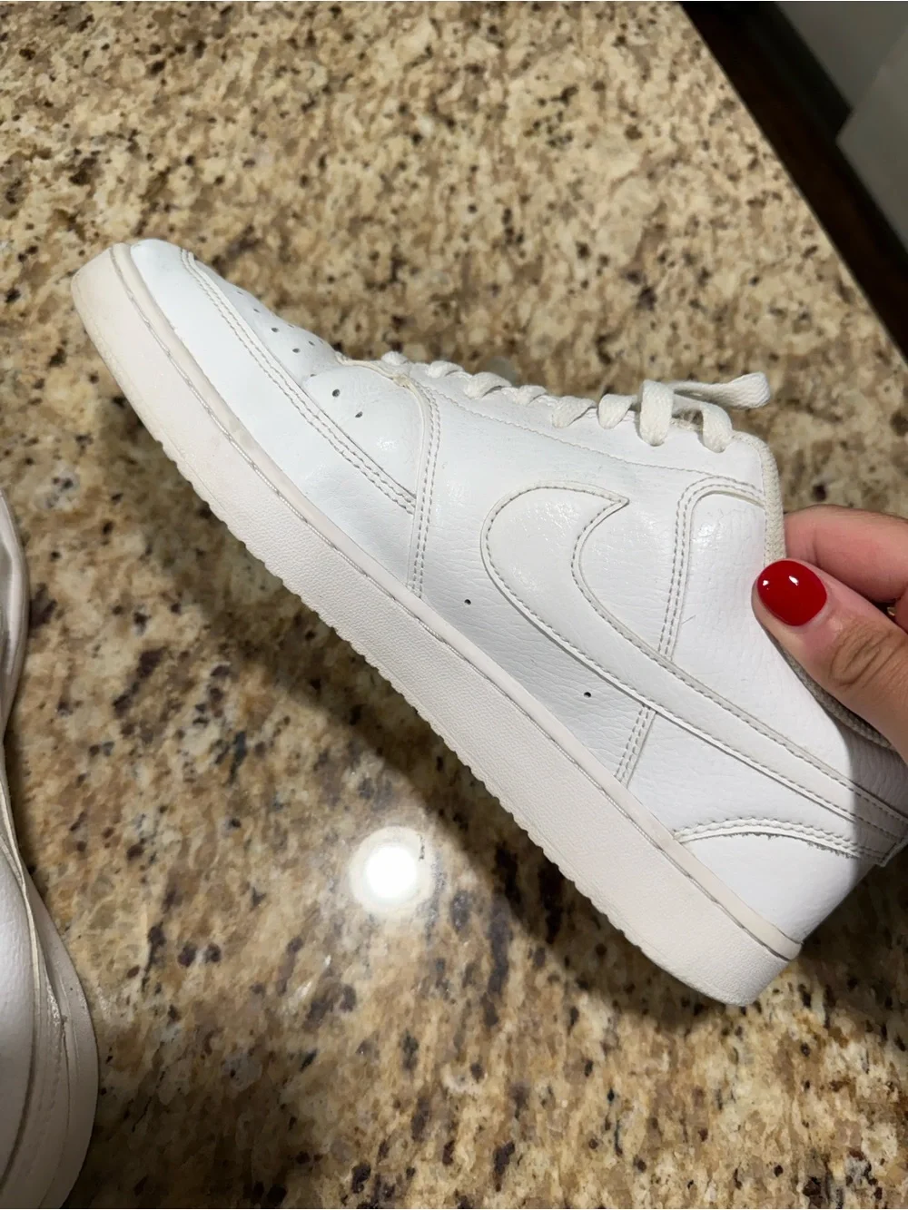 Nike White Low-Top Leather Sneakers — Clean Court Style